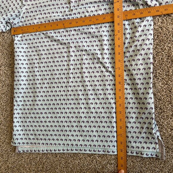 Greyson Mens Printed Polo Shirt M White & Purple Polyester/Spandex Stretch Casua - Picture 9 of 11